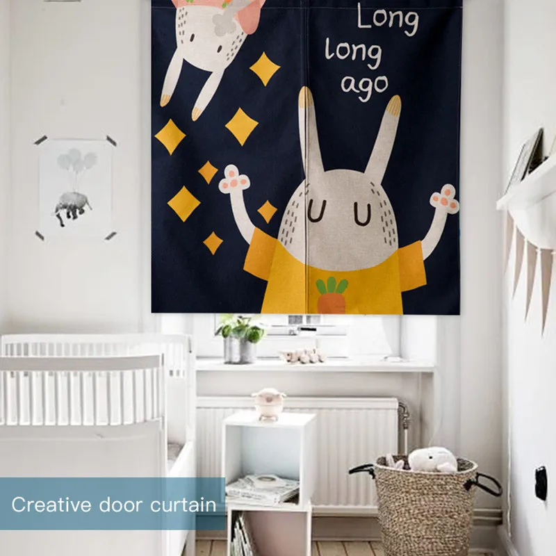 Мультяшные животные для кошек собак кроликов занавески дверей льняные гобелены