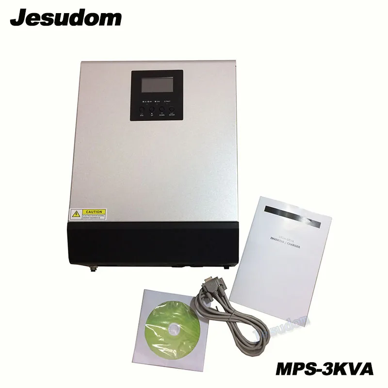 Гибридный солнечный инвертор 3KVA 2400W 24Vdc to 230Vac 50HZ 60HZ с 24V60A MPPT Солнечное зарядное