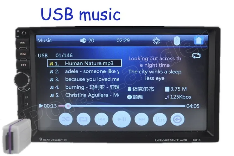 7 дюймовый зеркальный Авторадио автомобильный MP5 плеер Bluetooth USB/TF FM Aux сенсорный