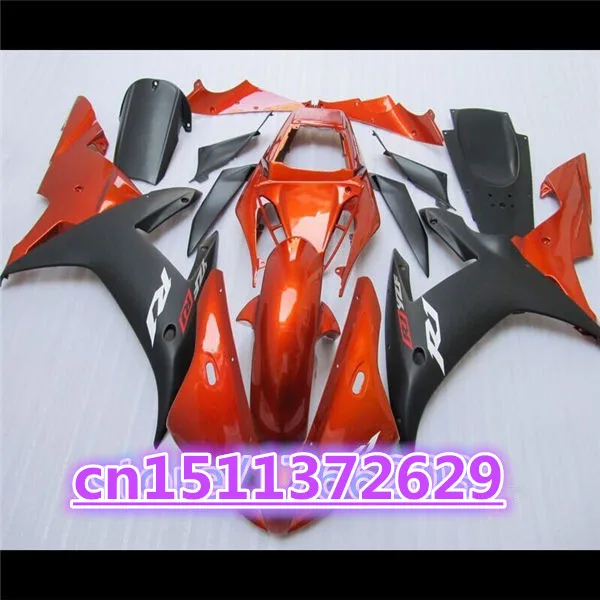 

100%new For YZF R1 02 03 Ninja YZF 1000 orange black YZF-R1 YZF-1000 YZFR1 YZF1000 2002 2003 Fairing Body-Dor D