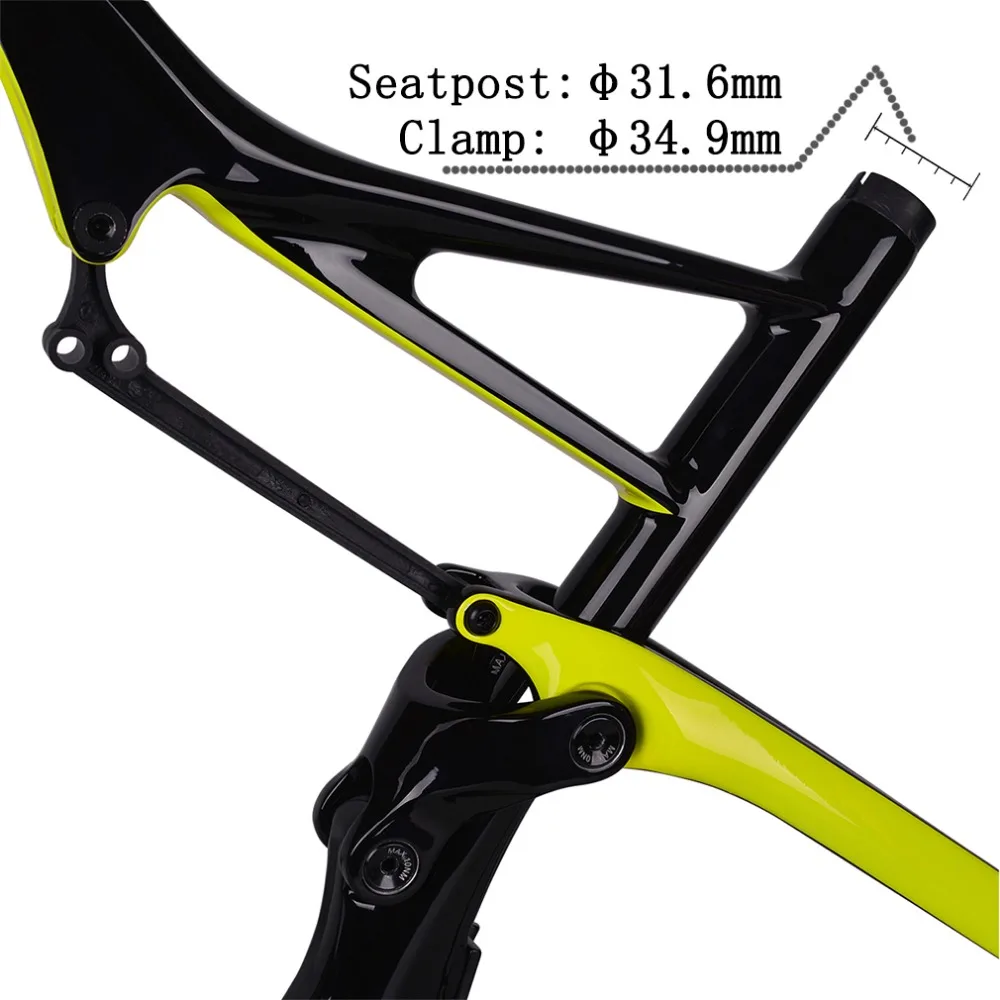 TRIFOX рама карбоновая для горного велосипеда 29er Подвеска MTB велосипедная Рама T700 UD