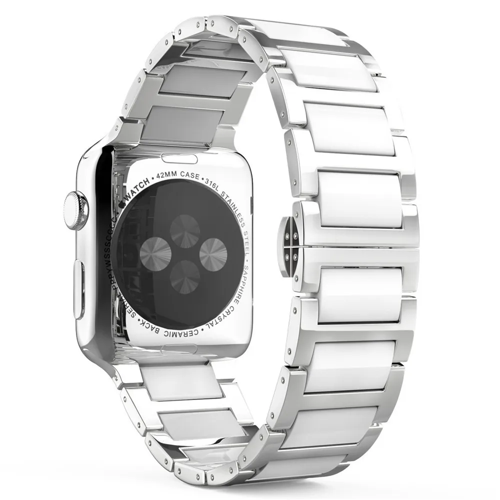 Ремешок для apple watch band apple watch 4 correa iwatch Band 42 мм 38 мм 44 мм 40 браслет из нержавеющей стали ремешок для часов