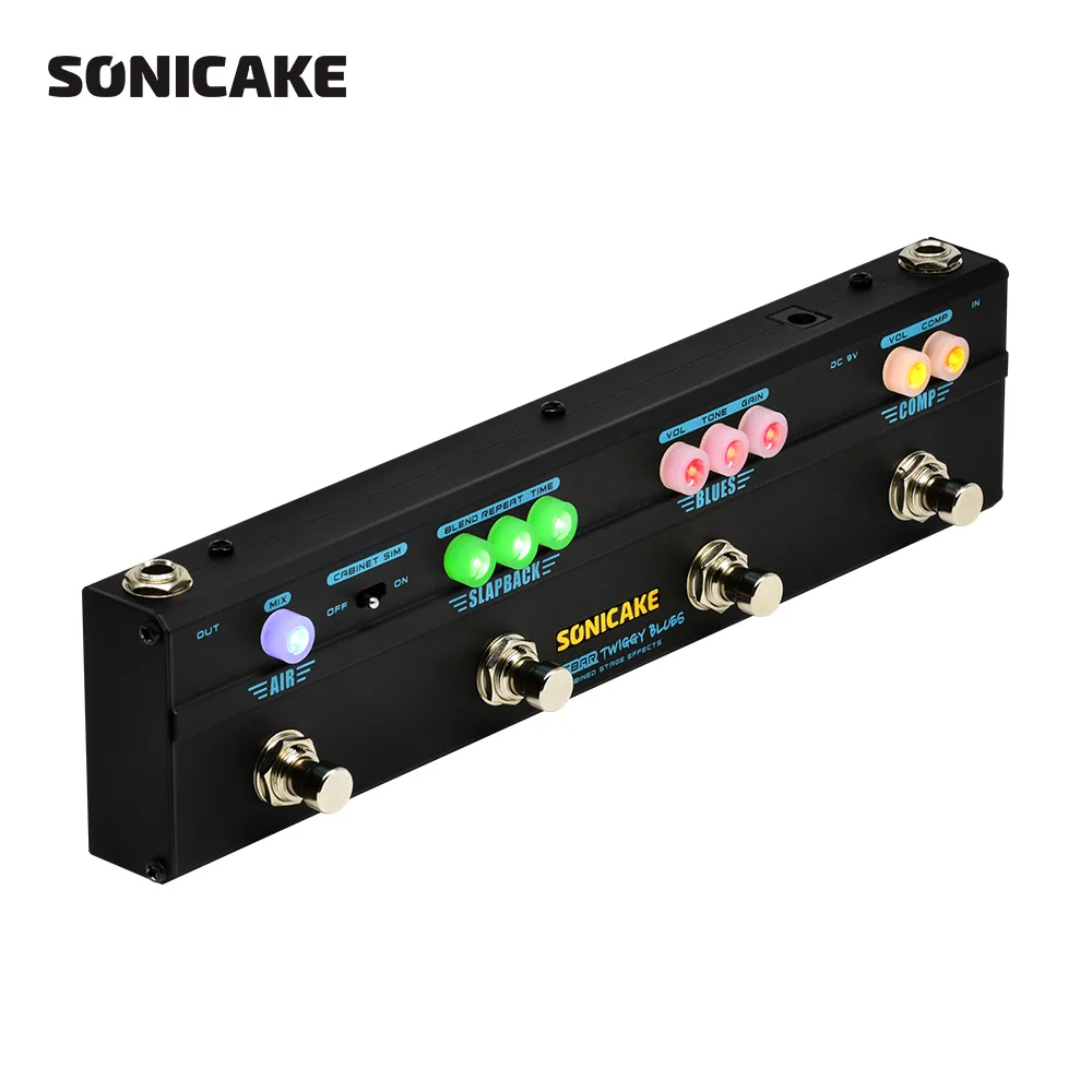 Sonicake гитарная многоэффектная педаль комбинирует сценический 4 в 1 сжатие
