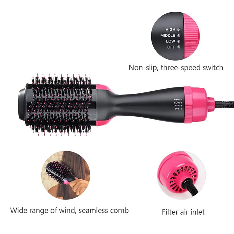 Один шаг Фен щетка и объем выпрямитель для волос бигуди салон 2 в 1 ролик