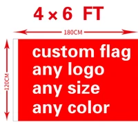 free shipping xvggdg custom flag 120x180cm 4x6ft polyesterany logo any color custom flag banner