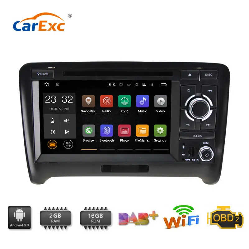 7 InchAndroid 9 0 автомобильный DVD плеер мультимедиа для Audi TT/TTS 2006 2012 с Wifi OBD2 DAB GPS