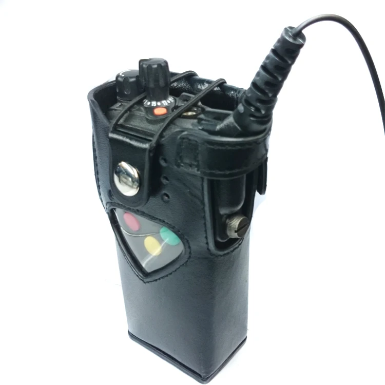 

Two Way Radio Heart-shaped Leather Protective Sleeve Shoulder Bag Hard Holster Case For Motorola XIR8800 Walkie Talkie