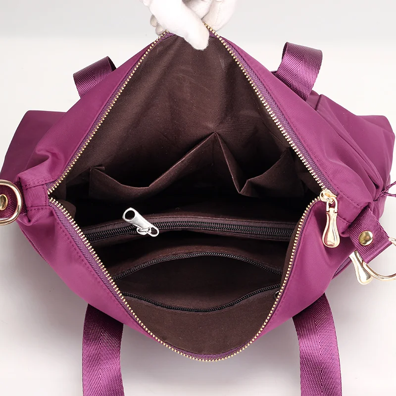 Водонепроницаемая нейлоновая сумка-мессенджер дамская сумочка фиолетовые сумки