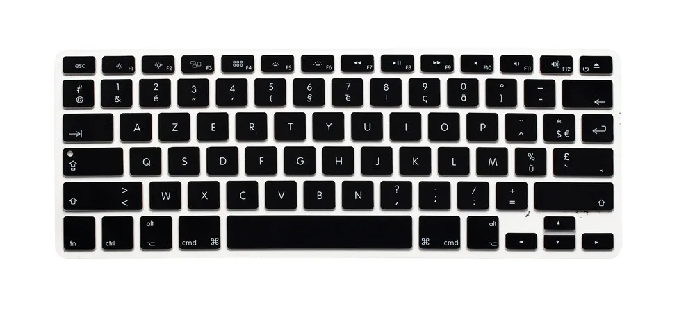 Французский Американский раскладной силиконовый мягкий цветной чехол AZERTY для Mac