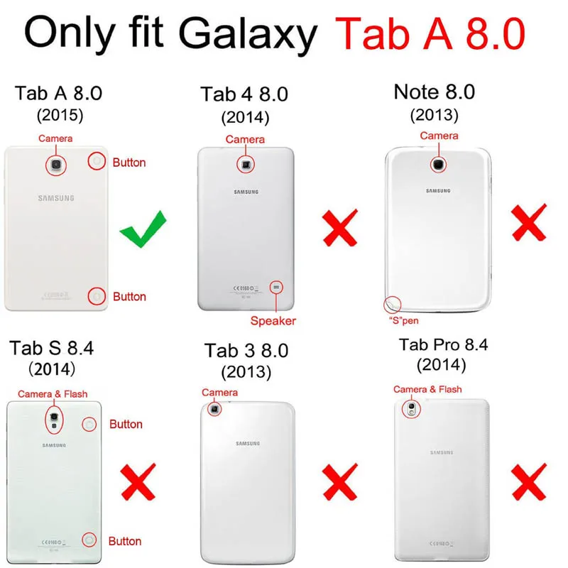 CucKooDo для Samsung Galaxy Tab A 8 '' ультратонкий легкий Чехол-подставка с функцией