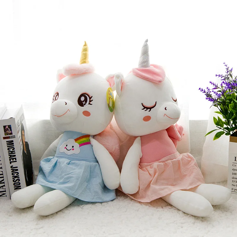 25 см/35 см/45 см милый плюшевый Kawaii Плюшевый единорог мягкие животные плюшевая