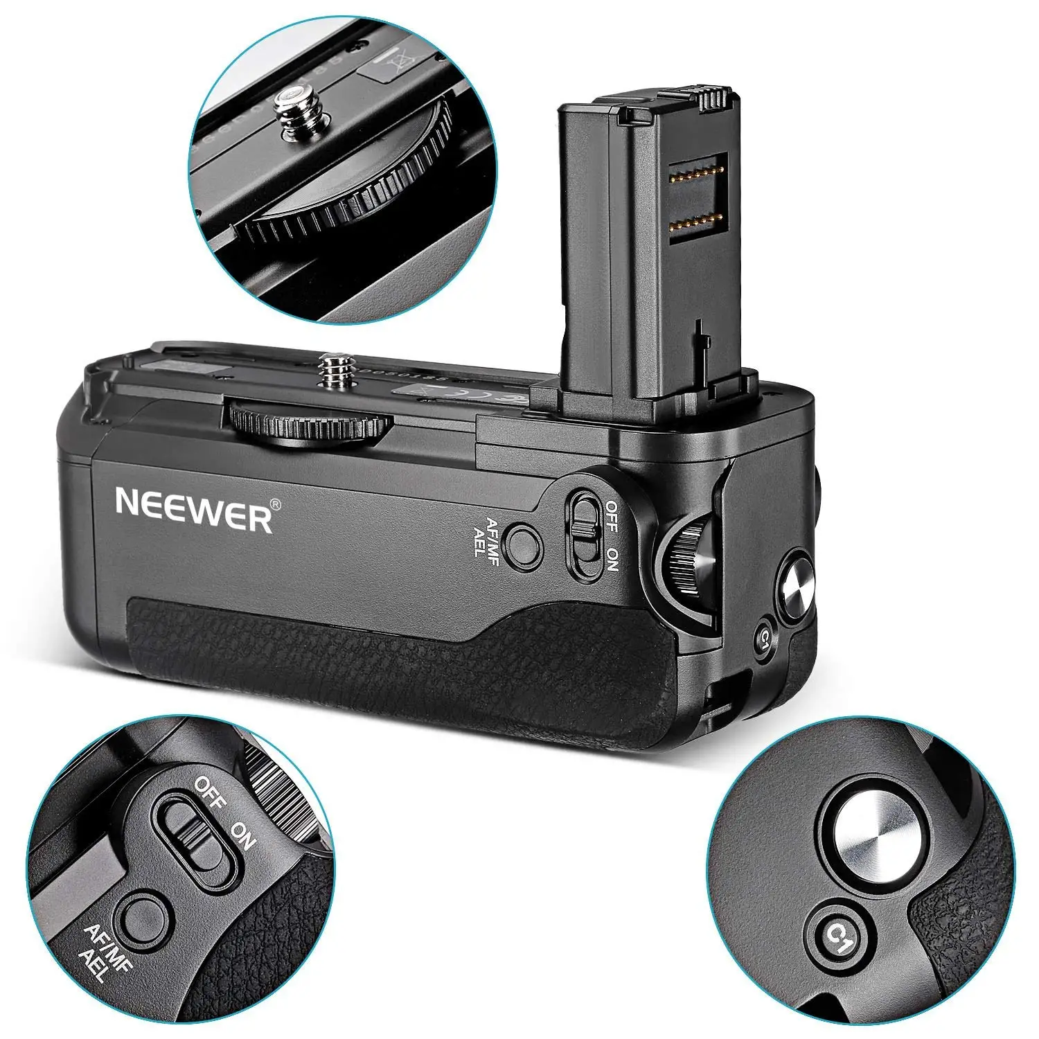 Neewer Вертикальная Батарейная ручка(замена для VG-C1EM) для sony Alpha A7 A7R A7S DSLR камер совместим с NP-FW50