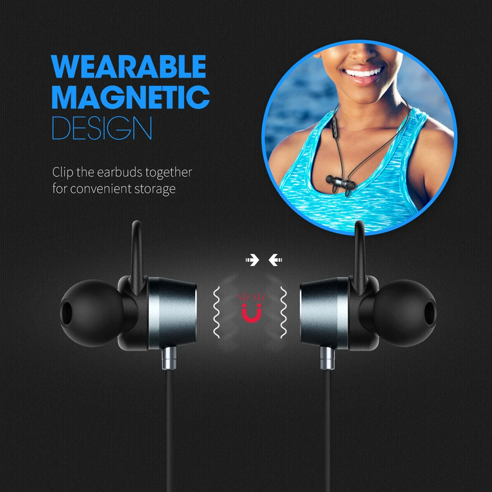 MPOW судейские магнитные Bluetooth наушники водонепроницаемые беспроводные стерео