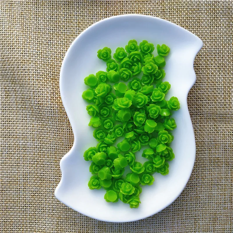 20 шт./лот 8 мм каучуковые розы с плоским основанием Кабошоны для скрапбукинга