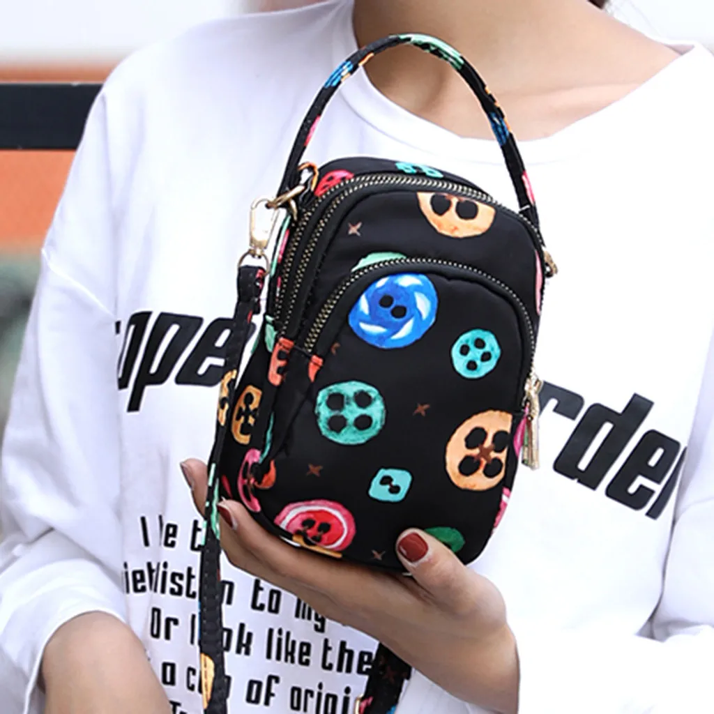 Сумка мессенджер на одно плечо с молнией нейлоновая Водонепроницаемая женская