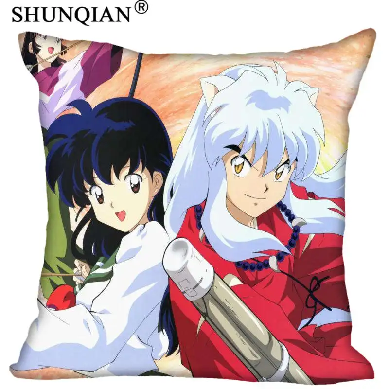 Пользовательский Inuyasha наволочка молнии с двух сторон 35x35 см 40x40 см 45x45 см 50x50 см 60x60 см пользовательские ваш образ