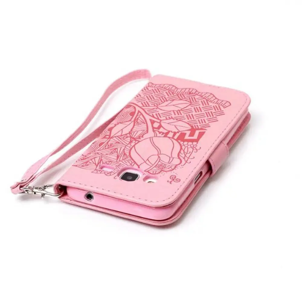 Для Samsung Galaxy J3 J310 Case Роскошный Цветочный Печати Кожа флип Стенд Бумажник Обложка