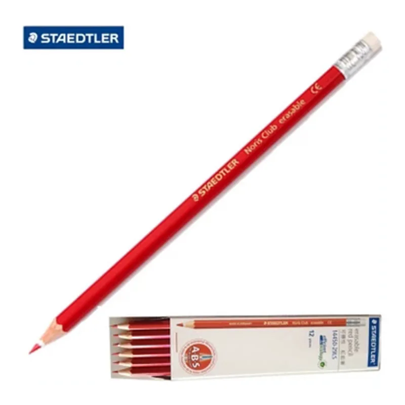 2 шт./лот STAEDTLER 14450 цветные карандаши карандаш + резиновый Аниме/граффити/красный