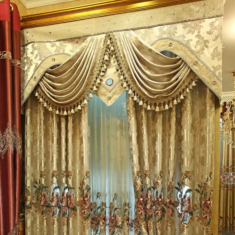 Бесплатная доставка Европейский полуабажур высококлассные занавески для