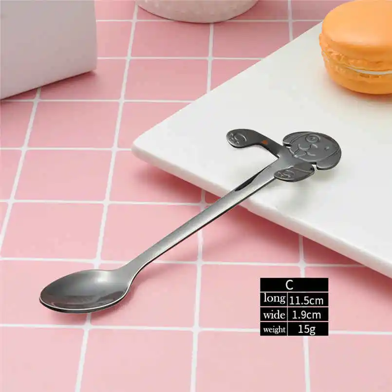 Coffee Spoons Кофейная ложка креативная Милая мультяшная собачка из нержавеющей стали ложка с длинной ручкой посуда аксессуары для гаджетов для кухни Столовые приборы@ 15 - Цвет: Coffee Spoons