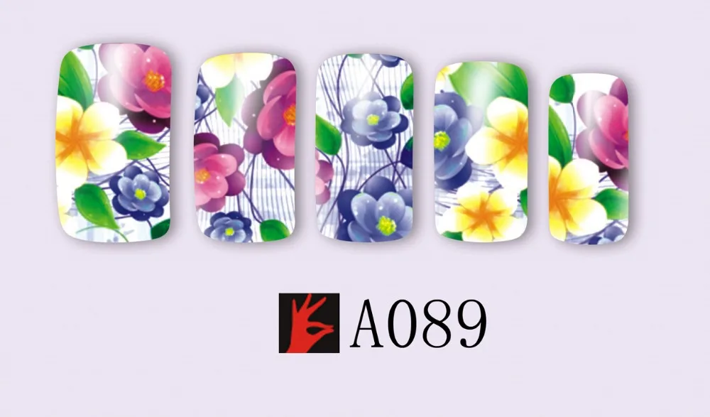 12 упак./лот переводка NAIL ART наклейки на ногти татуировки слайдера полное покрытие