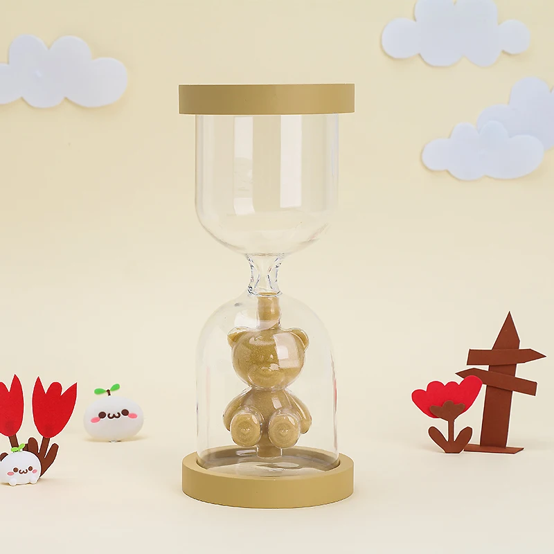 Картонный медведь Стекло час песочные часы домашний декор на день рождения