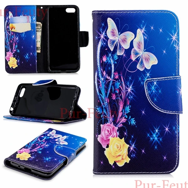Чехол для huawei Y5 Prime-ра LX2 L22 L02 Чехол-книжка из искусственной кожи чехол-портмоне для телефона чехол s для huawei Y6 Prime АТО L31 L42 чехол Крышка - Цвет: 18