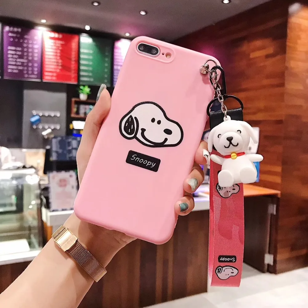iToncs Cute Dog Cartoon Snoopys Stand+Lanyard+Doll Phone Cases for Vivo Y93 Y97 X9 X9s X20 Plus X21 X23 X27 V11 Cover Dropshipin |