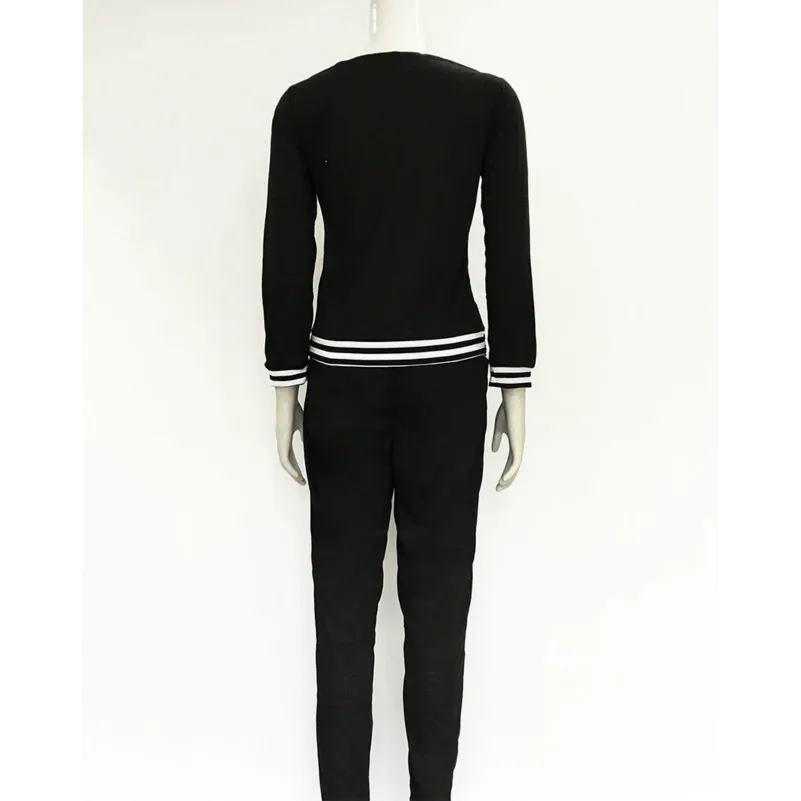 Полосатый лоскутный комплект из 2 предметов топ и штаны для женщин плюс размер