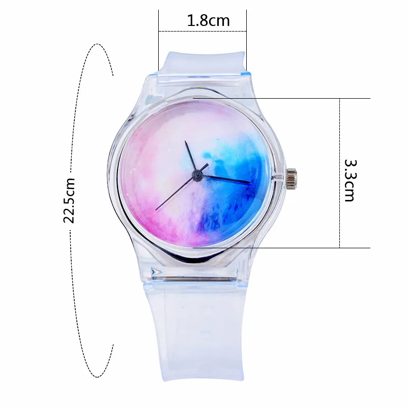 Montre femme прозрачные силиконовые часы женские спортивные кварцевые новинка с
