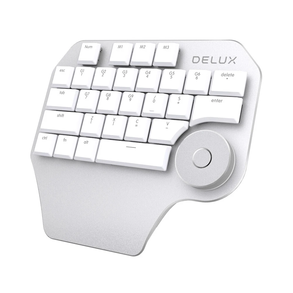 Delux T11 дизайнерская клавиатура с умным циферблатом 3 группы настраиваемые клавиши для Windows Mac OS и дизайнерское программное обеспечение для ПК ноутбука