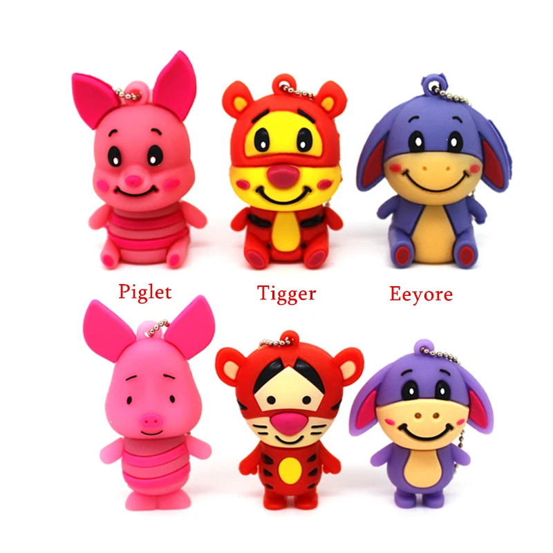 Usb флеш накопитель в виде милого мультяшного животного осла тигра свиньи 4 ГБ/8