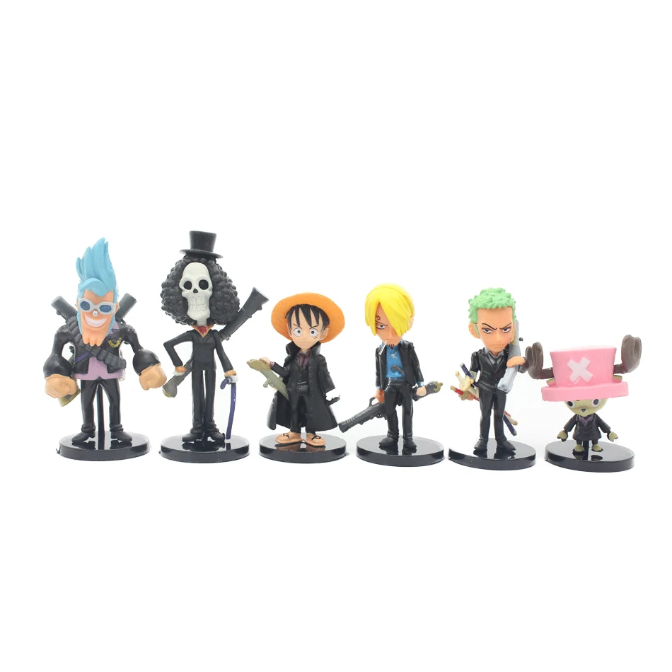Черная версия Chanycore 8 см 6 шт./компл. цельная аниме figuts New World MH POP Luffy zora экшн фигурка