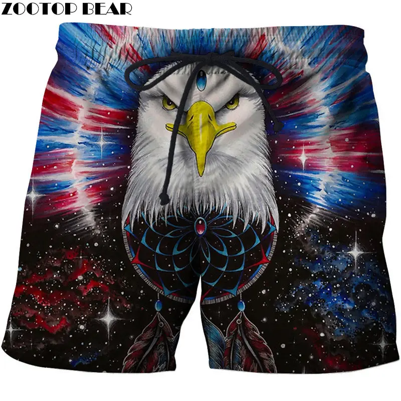 

Owl Head Men Beach Shorts Stone Printed Board Shorts Casual Plage Quick Drying Breathable Surfing Shorts Streetwear ZOOTOP BEAR