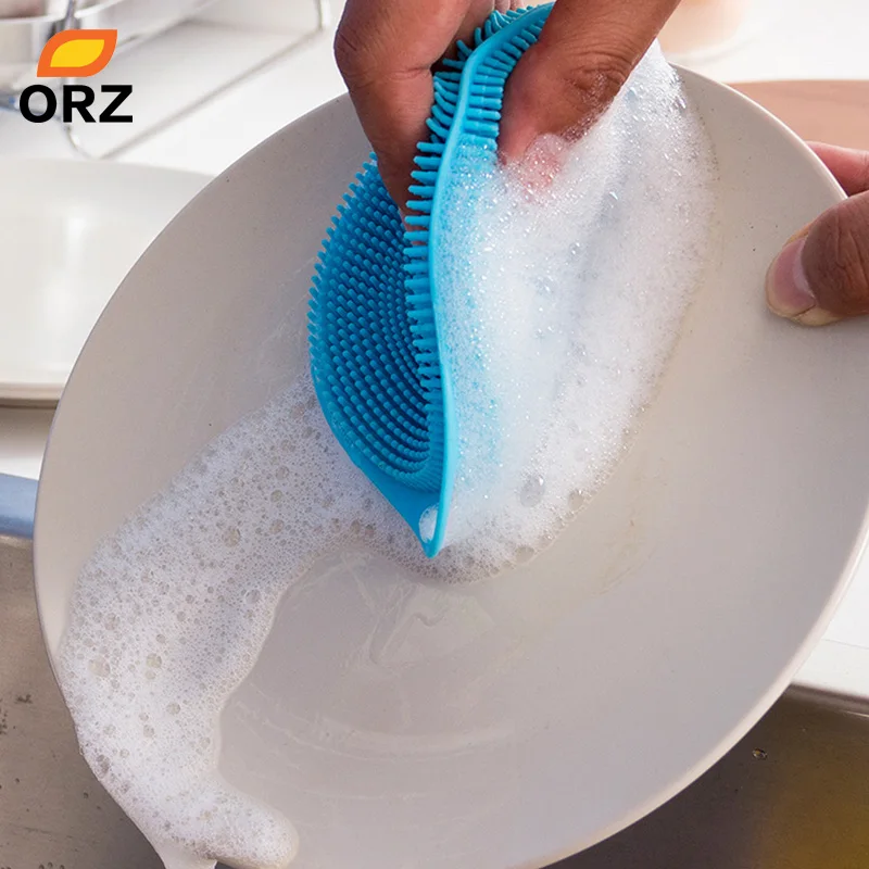 ORZ силиконовая щетка Волшебная Чаша для посуды кастрюля моющие щетки инструмент