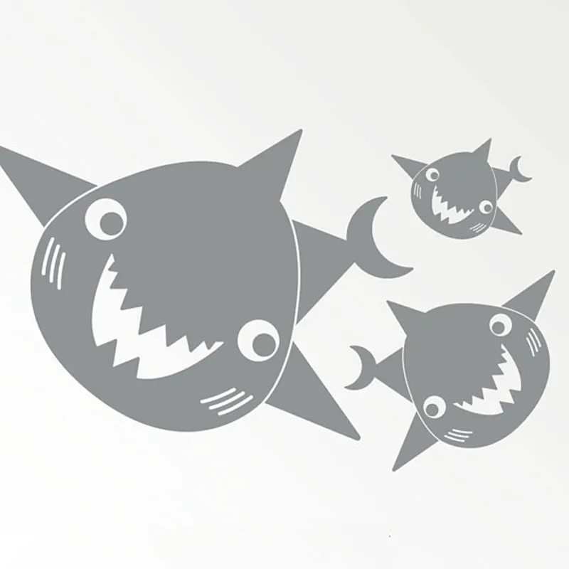 

Happy Shark Family wall sticker Home Furnishing Nursery Wall Stickers Kids wall decal decorative children room T180712