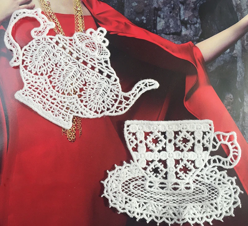 Кружевная аппликация для свадебных платьев хлопок 5 комплектов качественный
