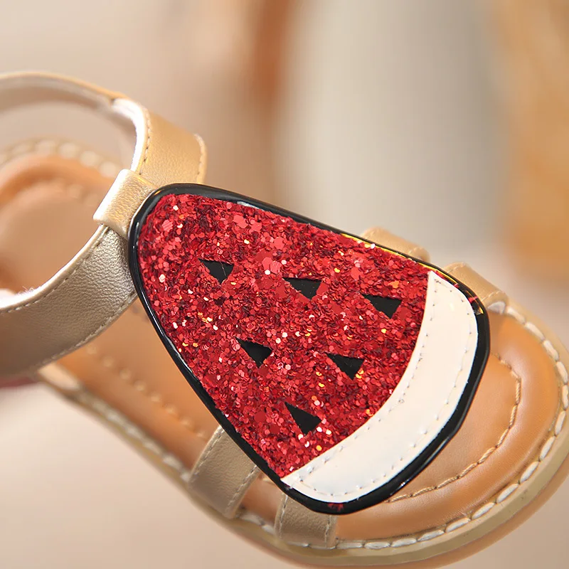 Лето 2018 для маленьких девочек мультфильм Фрукты Арбуз сандалии принцессы из