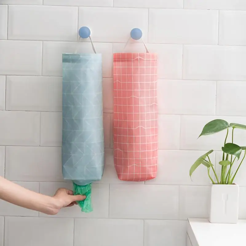 Висячие Оксфорд мешок для мусора Органайзер диспенсер кухня настенное крепление многоразовые для бакалейный продуктов держатель сумки водонепроницаемый мешок для мусора