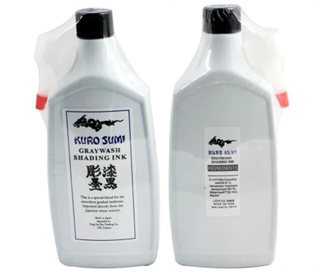 Чернила для татуировки тела черного цвета 360 мл пигмент полуперманентного