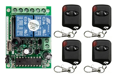 DC12V 2CH Wireless переключатель системы дистанционного управления teleswitch 1 * приемник + 4