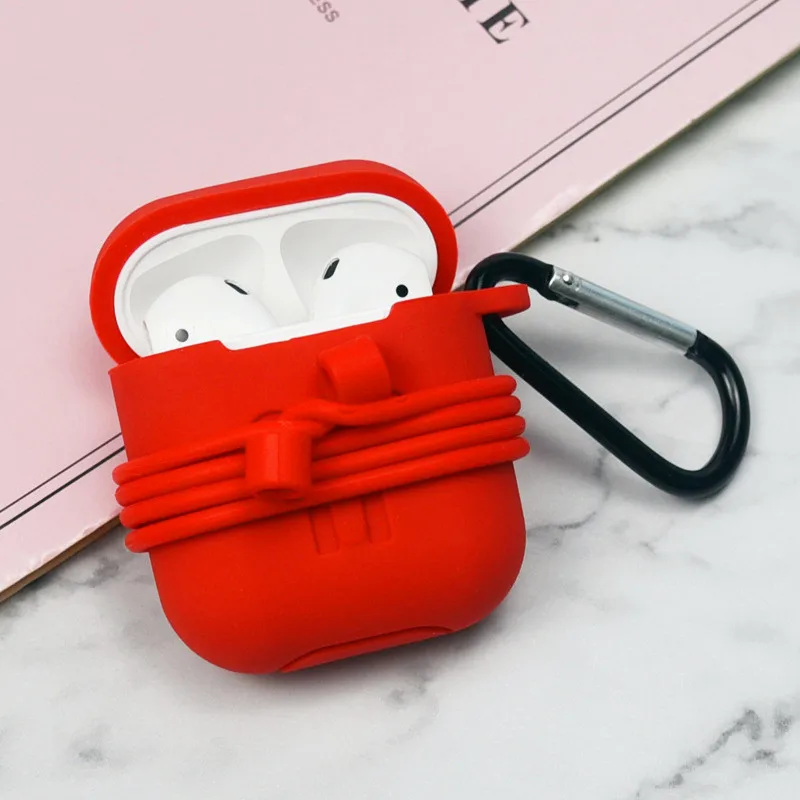Силиконовый чехол с защитой от потери, аксессуары для airpods, чехлы для наушников