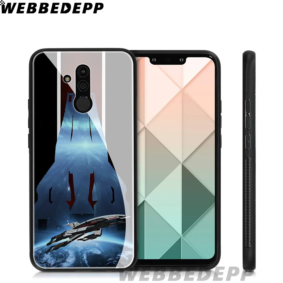 WEBBEDEPP Mass Effect N7 Tempered Glass Case for Huawei Mate 20 P20 P10 P Smart 2019 2018 &amp Honor 10 9 8X 7A Lite Pro |
