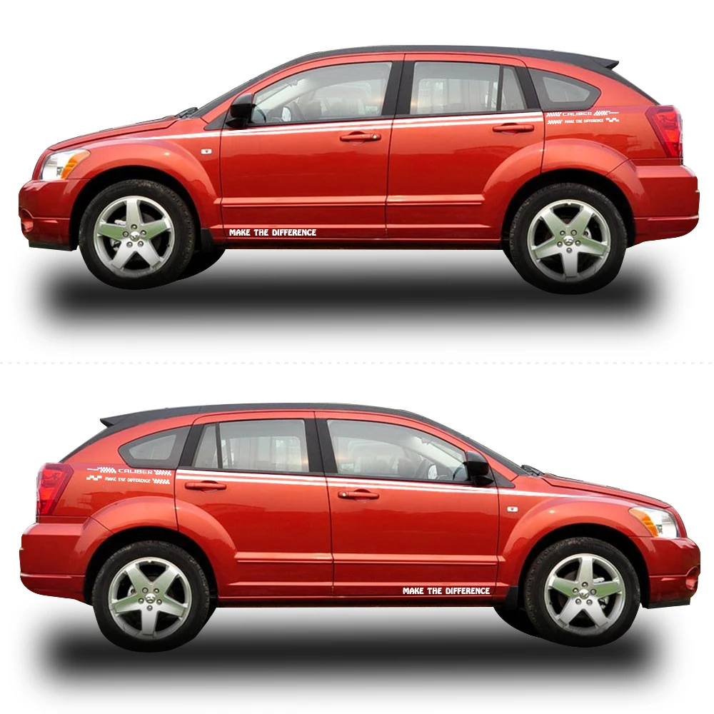 Автомобильные наклейки для Dodge caliber, автомобильные боковые наклейки для кузова, виниловые наклейки для украшения кузова грузовика, аксессуары черного или белого цвета