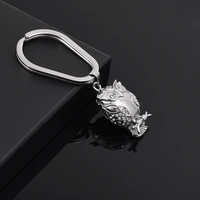 ijk2040 wholesale or retail 1pcslot stainless steel owl keychain for man keepsake jewelry cremation urn key ring for ashes
