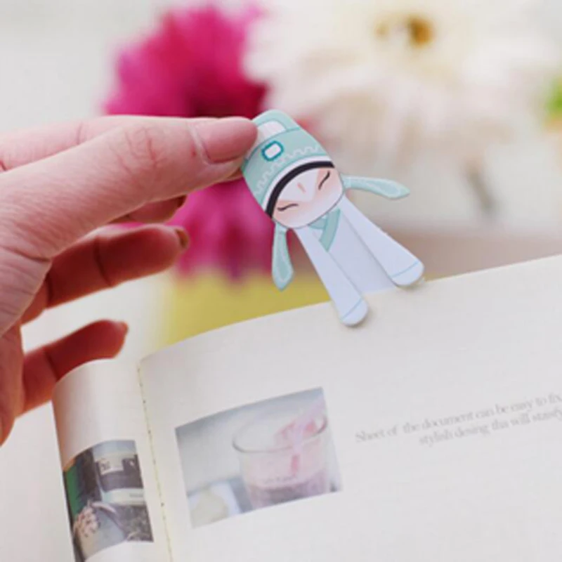 Милые 50 шт./лот Мультяшные закладки для книг бумажные канцелярские