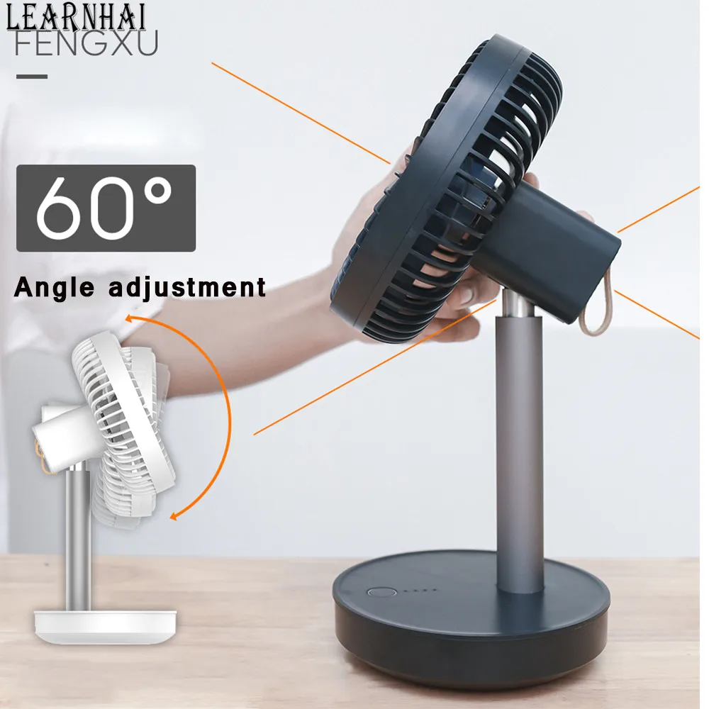 LEARNHAI P19 Портативный DC 5 в маленький настольный USB 5 лопастей кулер вентилятор охлаждения USB Батарея мини Супер бесшумные вентиляторы для дома и офиса
