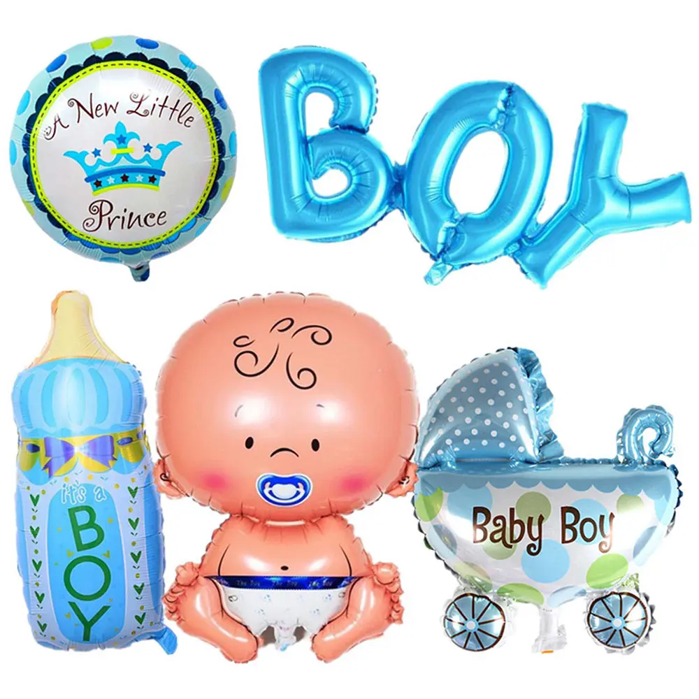 5 шт./компл. детский душ день рождения тема декор его мальчик/девочка буквы фольги