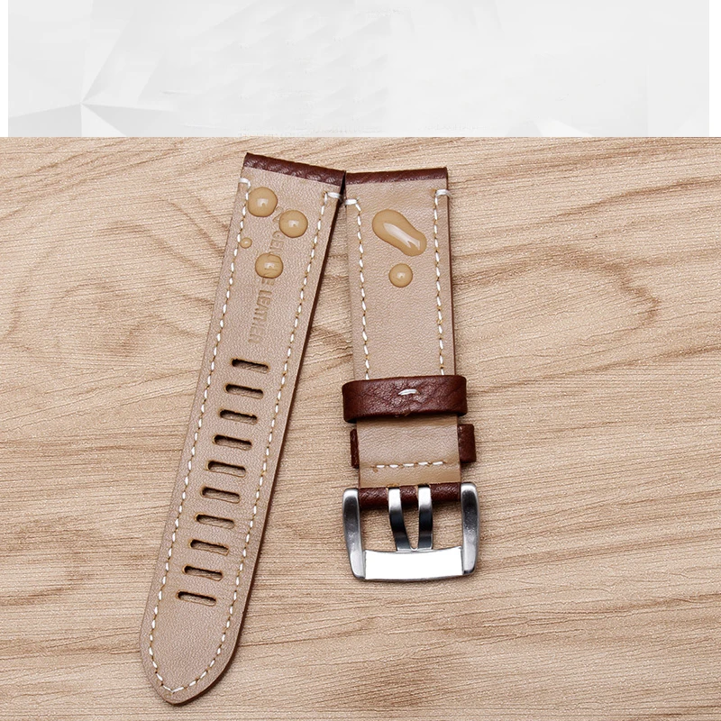 PEIYI Watchband Fashion Brown Watch Strap 23mm Replacement Leather Belt Accessories Bracelet For LUMINOX | Наручные часы