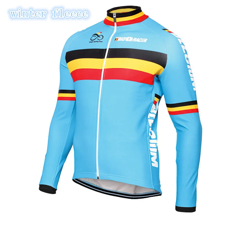 Бельгия pro Team с длинным рукавом Трикотаж комплект/комбинезон гель площадку